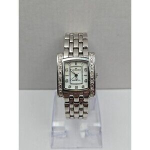 Anne Klein Diamond Dial Quartz Womens Watch Tank Bracelet New Battery 10/9089